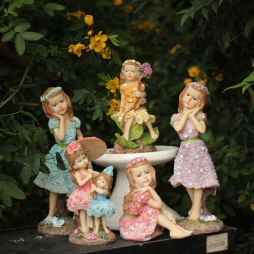 Garden Decoration Fairies Courtyard Decoration Landscaping Home Decor Courtyard Girl Fairy Garden Miniatures Miniature Garden