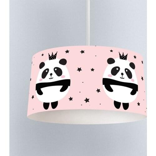 Lamp For Kids Bedrooms Light Chandelier for Living Room Childrens Room Powder Pink Panda Crown Model 274