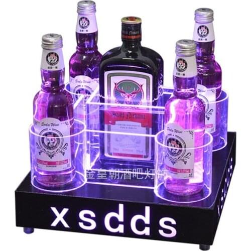 Luminous wine bar nightclub creative rechargeable bracket foreign wine laser luminous wine rack
