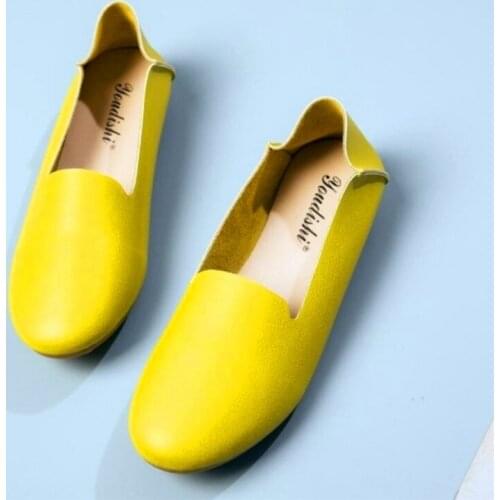 2021 NEW Women Mules Shoes Flat Bottom Peas Womans Summer Leisure And Comfortable Round Toe Soft Leather