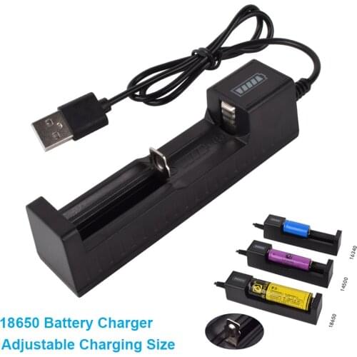 1PCS 18650 Battery Charger USB Battery Adapter LED Smart Chargering For Rechargeable Batteries Li-ion 18650 26650 14500