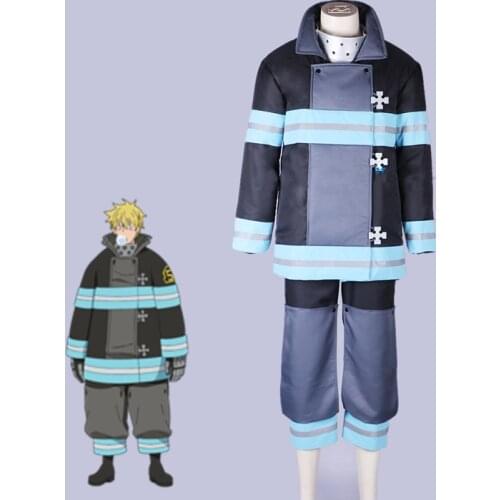 2019 Anime Enn Enn No Shouboutai Fire Force Uniform Outfit Cosplay Halloween Masquerade Costume Adult Custom Made Anime Movie