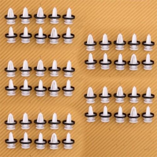 50Pcs Car Door Trim Panel Clips with Sealer W713297-S300 Nylon Accessories Fit for Ford