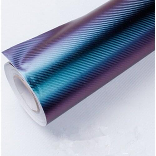 50cmx300cm Fashion Carbon Fiber Color-Changing Film 3D PVC Vinyl Wrap Car Body Film Cool Auto Interior Exterior Styling Stickers