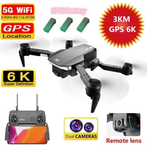 5G 6K GPS Drone With 6K Dual Camera 3000M Control Distance Professional Quadcopter GPS Position Smart Follow Aricrafts VS F5 E58