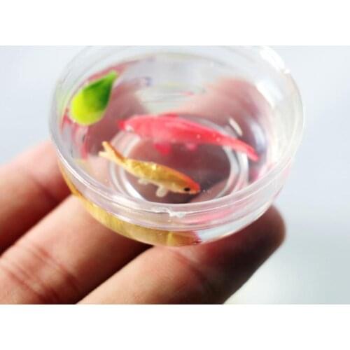 Dollhouse Fish Tank No Deformation Vibrant Color Compact Mini Decoration Fish Tank Mini Fish Tank for Children