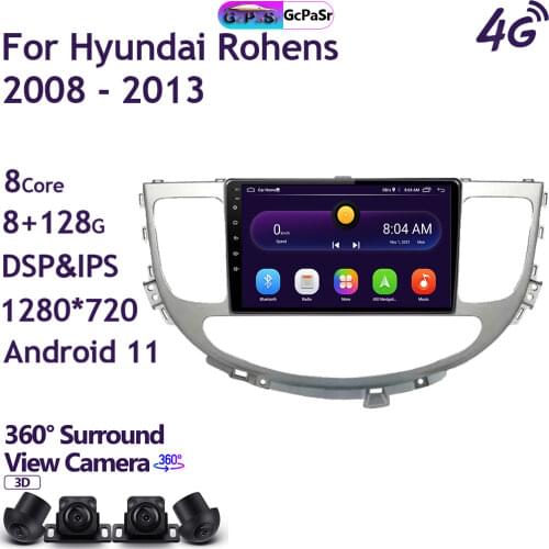 Car Multimedia Player Auto Radio Video For Hyundai Rohens Genesis 2008 - 2013 Android 11 Navigation GPS Touchscreen Audio