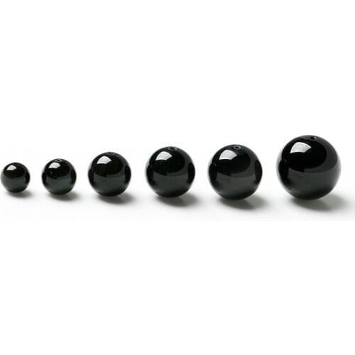 Grade A Black Obsidian Stone Beads Natural DlY Bracelet Necklace Accessories 4,6,8,10,12 mmW Each