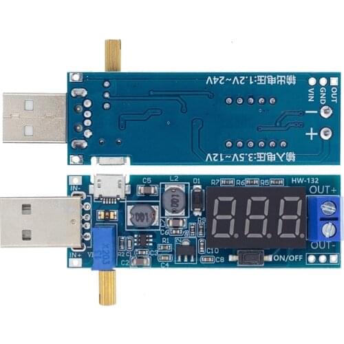 DC-DC 5V to 3.5V / 12V USB Step UP / Down Power Supply Module Adjustable Boost Buck Converter Out DC 1.2V-24V
