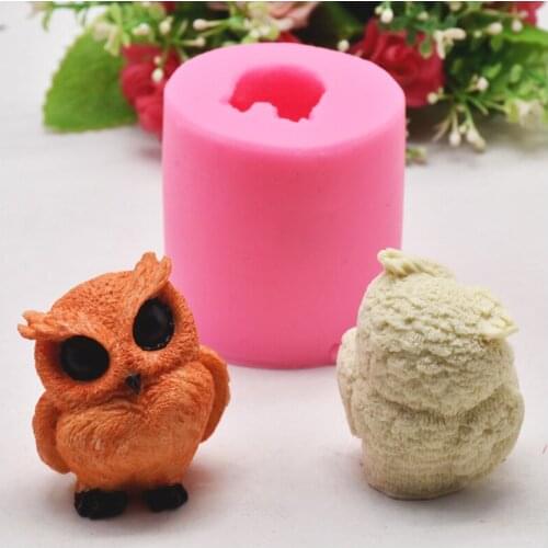 DIY Baking 3D Owl Silicone Mold Aromatherapy Plaster Handmade Soap Cake Chocolate Mold