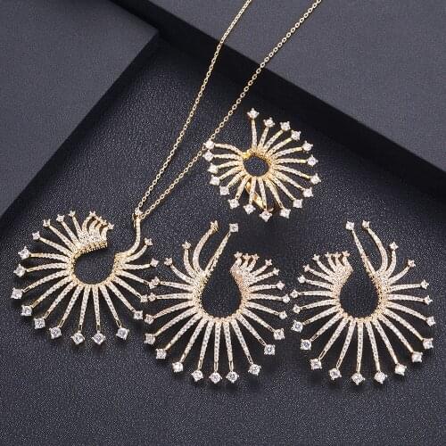 Jankelly Nigeria 4pcs Bridal Zirconia Jewelry Sets For Women Party, Luxury Dubai Nigeria CZ Crystal Wedding Jewelry Sets