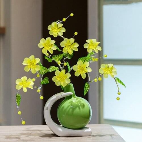 Europe Style Ceramic Vase TV Cabinet Art Flower Arrangement Living Room Ornaments Home Decoration Accessories Creative Gifts