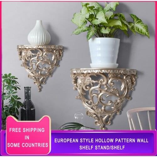 European style creative wall mounted resin three dimensional shelves partition shelves for room wall decorations TV Furnishing