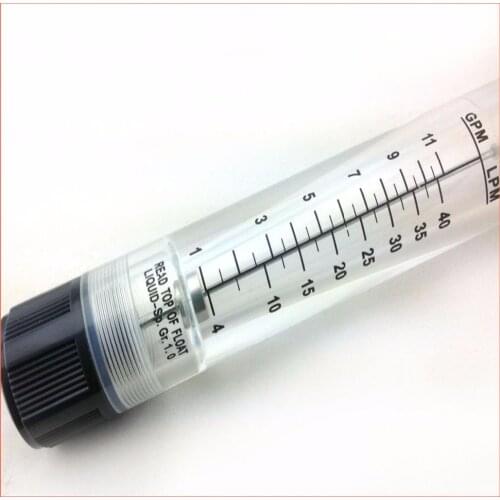 LZM-25G water flow meter 1-11GPM(4-40LPM) Pipeline water/air acrylic rotameter industy flow meter ZM25G FlowMeters Tools