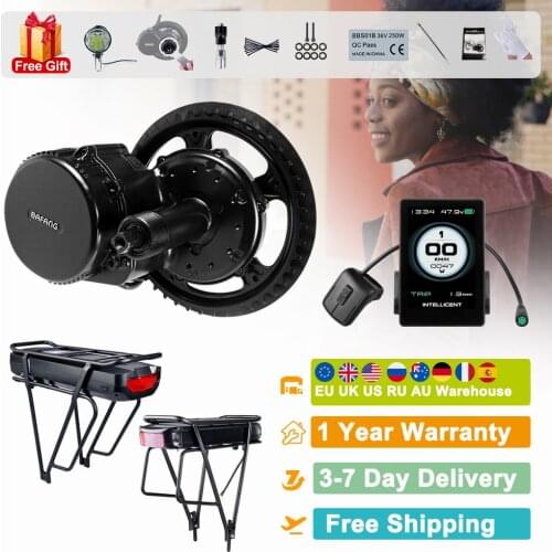 Bafang BBS02B 36V 500W Mid Drive Motor Bike Electric Bicycle Conversion Kits 8fun Motor Fit for BB Size 68mm-73mm Central Engine