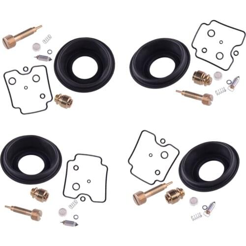 4Sets Carburetor Repair Kit With Plunger Diaphragm Fit For Suzuki Katana 750 GSX750F 1998 1999 2000-2002 2003 2004 2005 2006