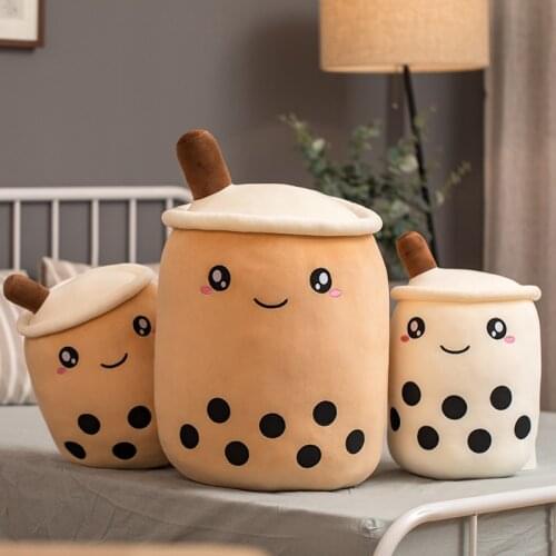 25-70cm Bubble Tea Cup Shaped Pillow Real-Life Stuffed Soft Back Cushion Plush Gifts For Kids Birthday