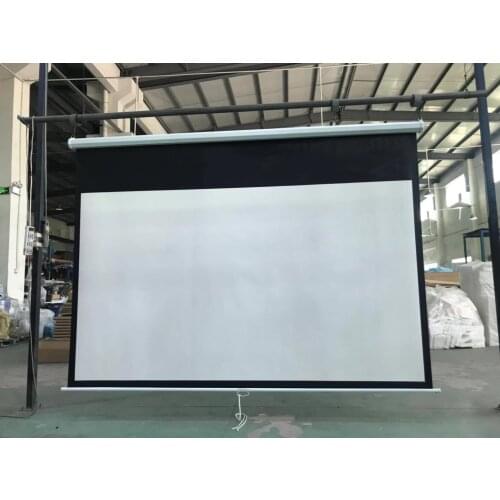 Home Theater Roll up Manual Projector Screen Newest 120" inch 16:9 Matte White