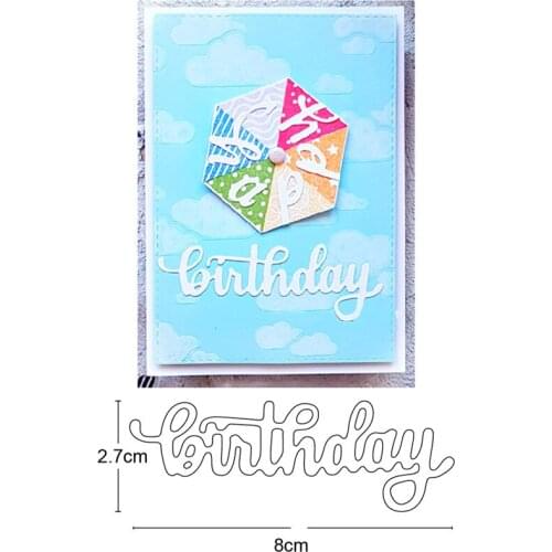 Customized dies Letter Birthday Frame Metal Cutting Dies DIY Scrapbooking Stamps Craft Embossing Dies Cards Making Stencils dies
