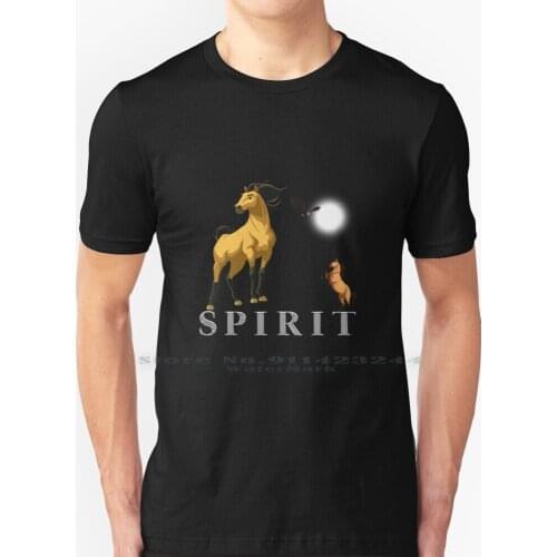 Spirit : Stallion Of The Cimarron T Shirt 100% Pure Cotton Spirit Horse Cartoon Netflix Creative Trending Vintage Cool Gift