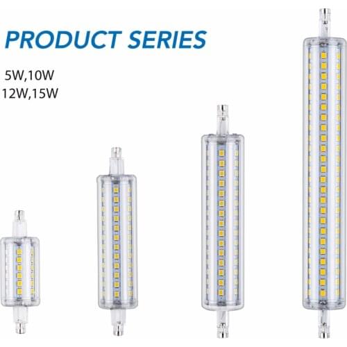 R7S LED lamp 220V Tube Light 36 72 90 144leds 78mm Bulb 2835 Horizontal plug Lights R7S led 118mm Corn Bulb 135mm 189mm Bombilla