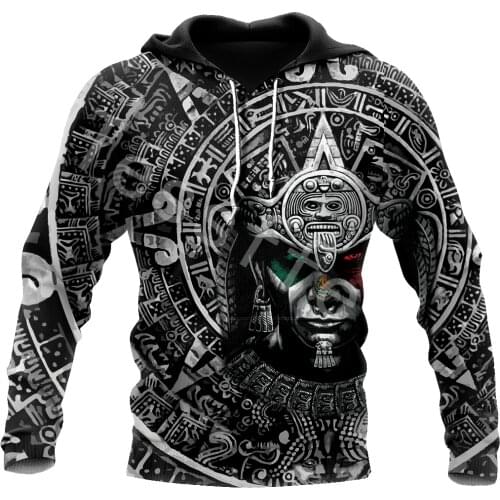 Tessffel Amazing Aztec Warrior 3D Printed Men/Women Sweatshirt Harajuku Zipper Hoodie Casual Unisex Jacket Pullover Style-A5