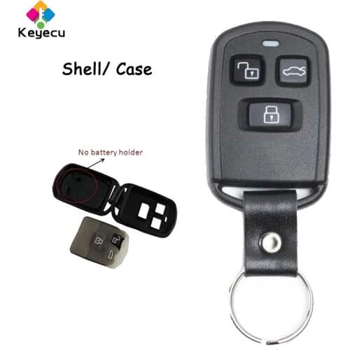 KEYECU Replacement Remote Car Key Shell Case - 3 Buttons - FOB for HYUNDAI Sonata 2002-2005 Accent 2000-2005 X300 2001-2003 X350