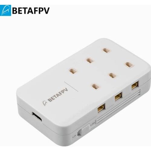 BETAFPV 6 Ports 1S Battery Charger & Adapter Type-C Input connector 30W input power Support PD3.0/QC3.0