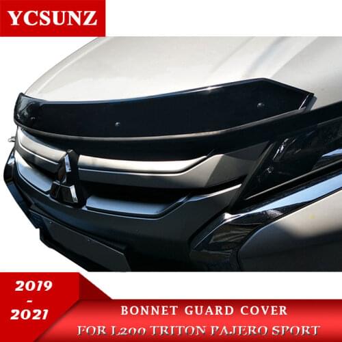 ABS 2019 bonnet guard scoops hoods For Mitsubishi L200 2019 2020 Triton Ram 1200 Strakar for pajero sport montero sport 2021