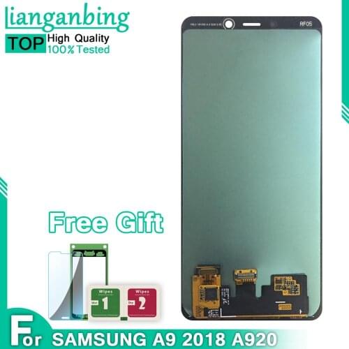 Oled LCD Super amoled For SAMSUNG GALAXY A9 2018 A920 LCD Display Touch Screen Digitizer Assembly Replacement Parts