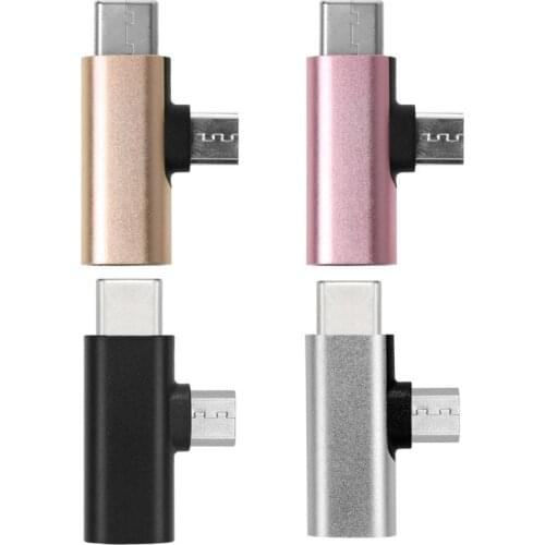 8Pin Female to Type C + Micro USB Male Charging Converter Connector Adapter for Samsung Hua wei Smartphone Tablet