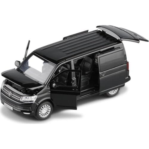 1:32 Zinc Alloy Bus Multivan T6 Van Alloy Toy Car Diecast MPV Model Sound Light Pull Back Children Gift Boys For Toys