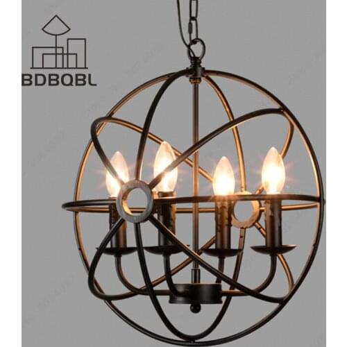 BDBQBL 4/6/8 Heads Candlestick Pendant Light Vintage Iron Chain Parlor Pendant Lamp Matel Bedrooms Restaurant Hanglamp