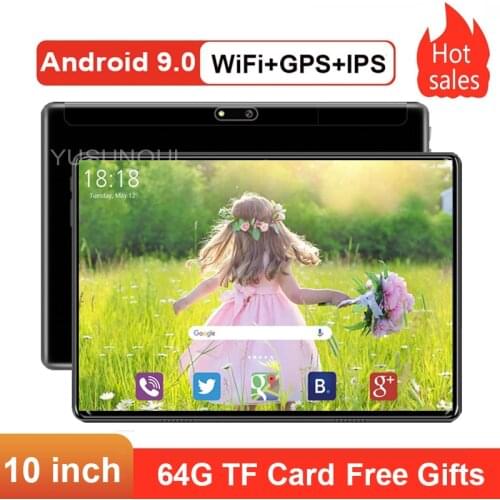 Free Gift 64G SD Card Hot Google Play 10 inch Tablet Pc Android 9.0 32GB ROM 3G Phone Call WiFi GPS Bluetooth 10.1" Tablets PC