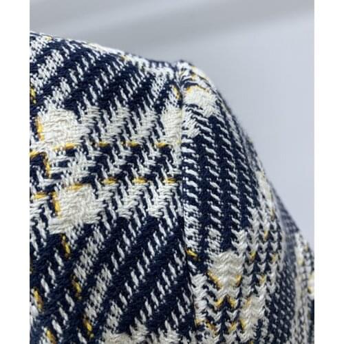 Maisie Women Blazers Plaid Long Sleeve Spring Autumn Loose High Street Elegant Office Lady Fashion Top S