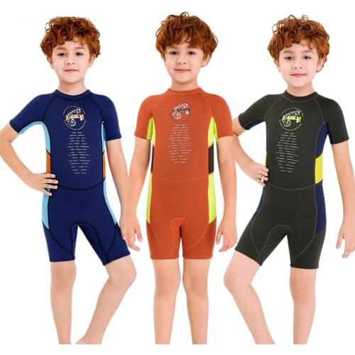 2MM Neoprene Children Wetsuit Swimwear Boys Short Surfing Swimsuits Wet Suit for Boy Bathing Suit Diving Suits Kids Children