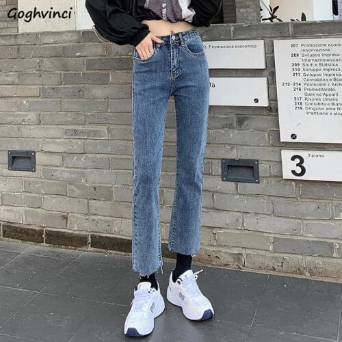 Jeans Women Winter Autumn Plus Size Solid Simple Streetwear Cool Chic Harajuku Slim Demin Casual Uazzang All-match High Waist