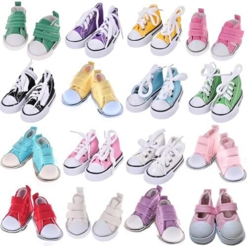 Hot 5cm Doll Canvas Shoes Fashion Mini Shoes Doll Shoes for Doll Accessories Doll Boots Sneakers DIY handmade Doll Accessories