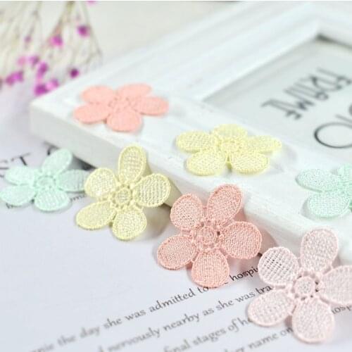 Hot Sale 10 Piece Beautiful 3.5cm Home Furnishing Accessories Flower Lace Applique Patches Collar Dress Edge