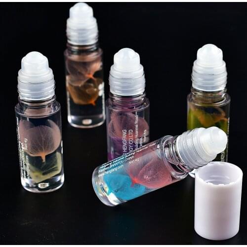 Crystal Lipstick Lips Nutritious Lip Oil Clear Roller Ball Dried Flowers Lip Essence Long Lasting Moisturizing Shiny Lip Gloss