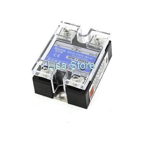 Red LED Indicator Single Phase AC/AC Solid State Relay 40A 24-480V 80-250V