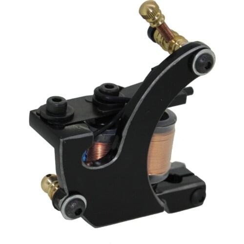 Tattoo Machine Black 8 Wraps Handmade Professional Steel Liner Shader Professional Makeup Body Artist