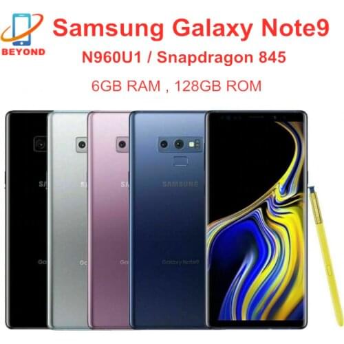 Samsung Galaxy Note9 N960U1 N960U Mobile Phones 128GB ROM 6GB RAM LTE Octa Core 6.4‘ NFC Snapdragon 845 Original CellPhone