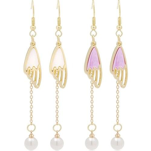 Fashion Design Butterfly Wings Crystal Tassel Pendant Earrings For Women Girls Geometric Charms Dangle Ear Jewelry Party Gifts