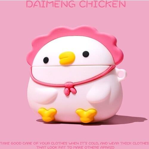 Cartoon Cute chicken For airpods case Silicone Cover For airpods 1 2 Case Earphone 3D Headphone case Protective For Airpods Pro