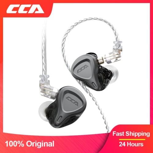 CCA CSN 1BA + 1DD Hybrid Earphones Noise Reduction In Ear Earbuds Monitor Headphones HIFI Bass Headset For ZAX ZSX AST ASX AZ09