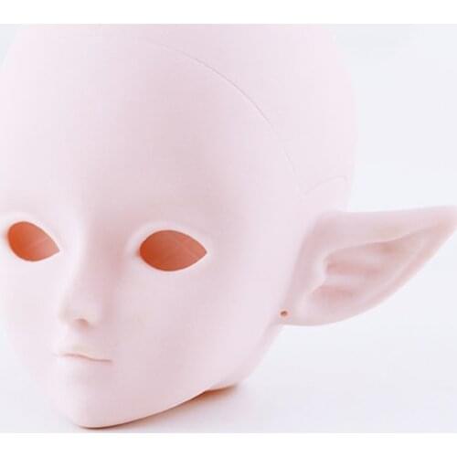 New 1/3 Bjd Dolls Head Toys Elf Bald Head Naked Nude Doll Bareheaded without Body Fashion DIY Make up Dolls Toy For Girls
