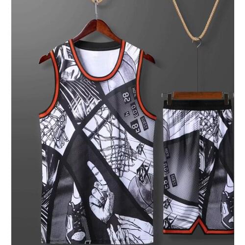 2019 New Men Basketball Jerseys Suit College Throwback Basketball Uniforms Sport Kit Breathable Basketball Jerseys Uniforms