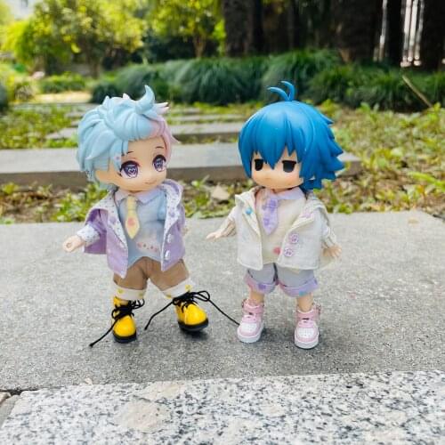 Ob11 P9 Baby dress set adorable claw meow Meow doll clothes suit cute accessories Coat + shirt + tie + pants + socks