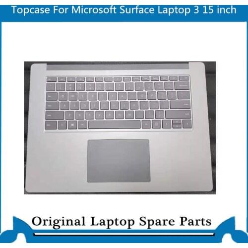 Original for Microsoft Surface Laptop 3 15inch 1873 Topcase with Keyboard Trackpad FLex Cable US Sliver